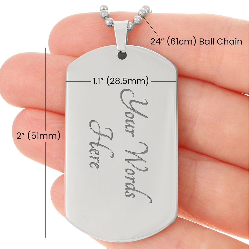 To My Dad - Army Dad Luxury Graphic Dog Tag Necklace
