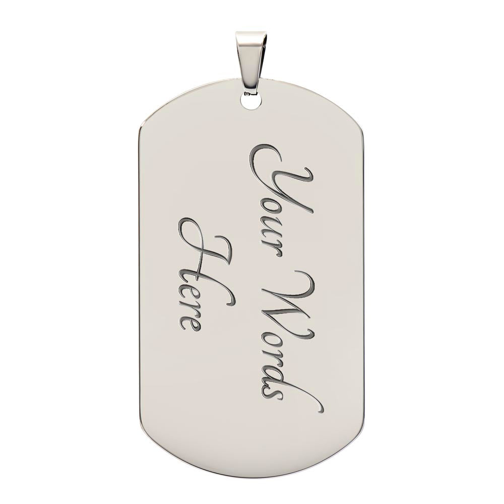 To My Father - Father and Son Always Heart to Heart - Luxury Graphic Dog Tag Necklace