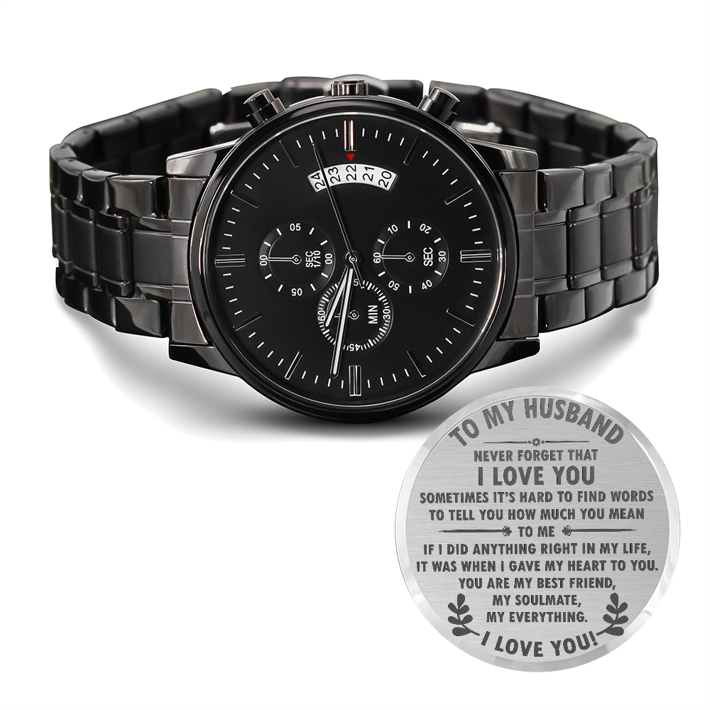 To My Husband and Soulmate - Chronograph Watch