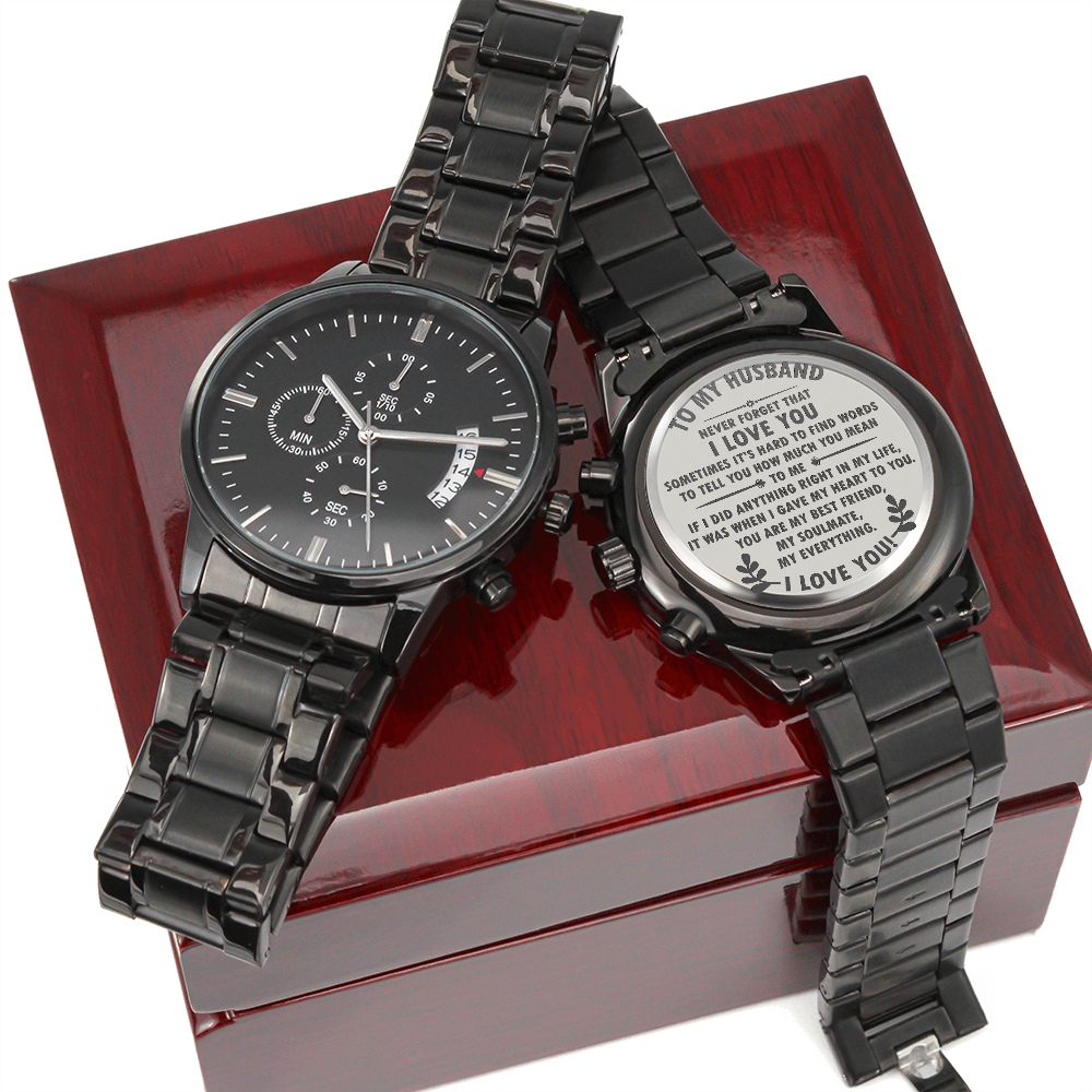 To My Husband and Soulmate - Chronograph Watch