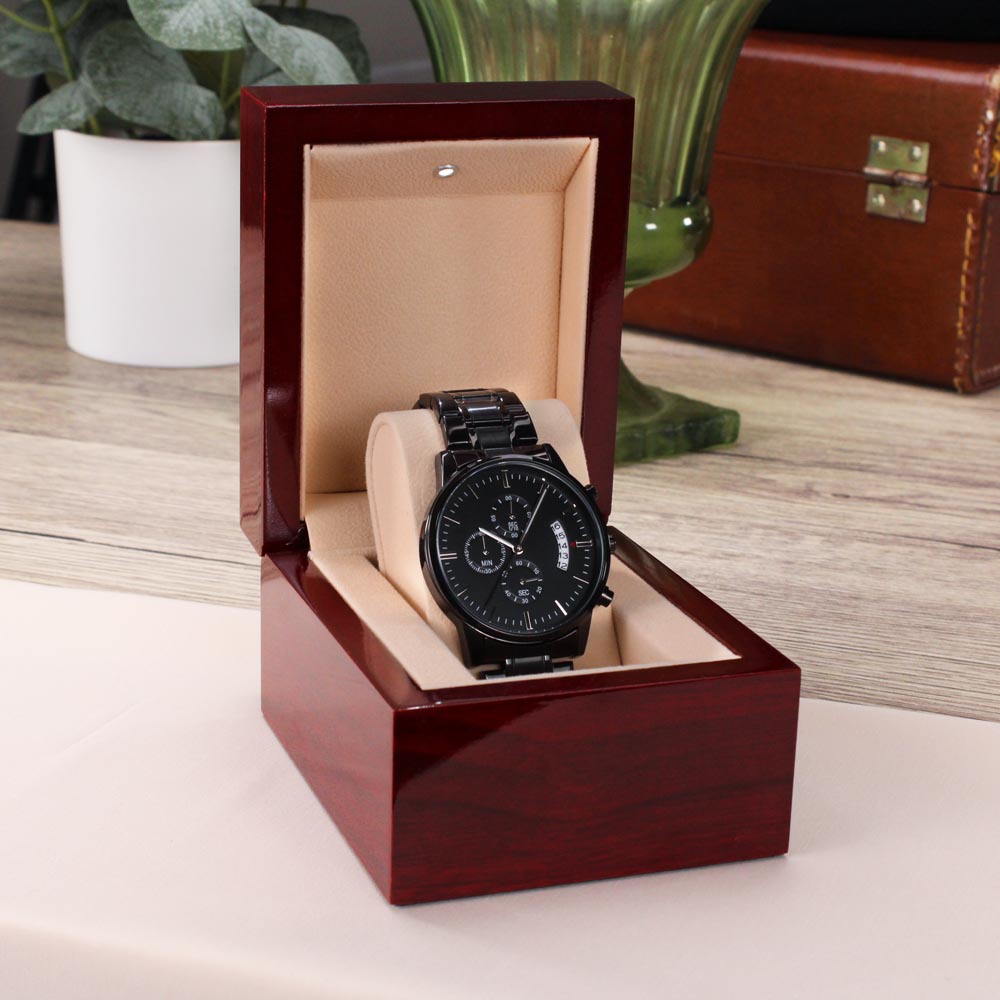 To My Stepped-Up Dad - Thank You for Loving Me As Your Own - Chronograph Watch