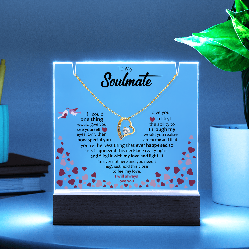To My Soulmate - Forever Love Necklace Acrylic Bundle