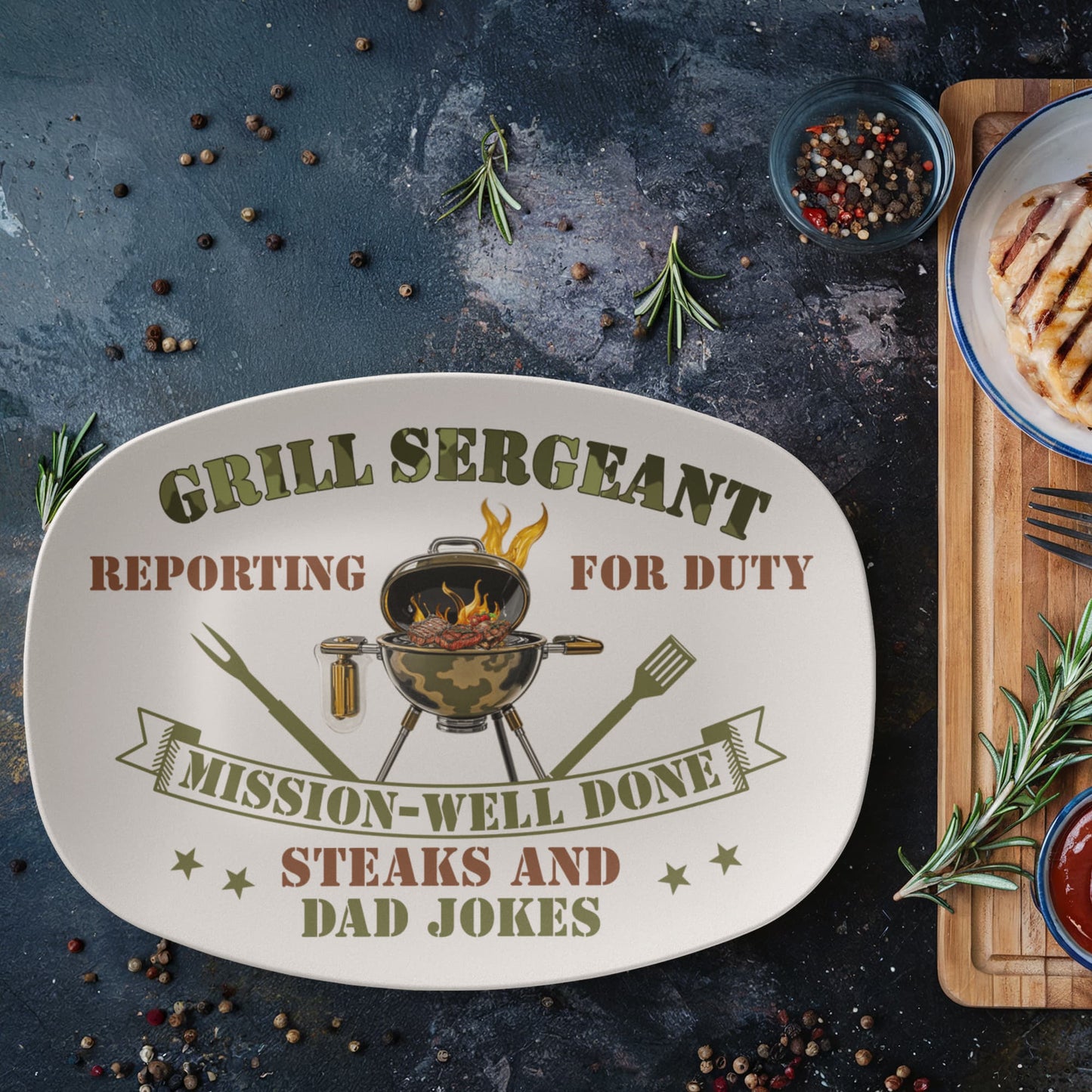 Gifts for Him - Grill Sergeant Platter