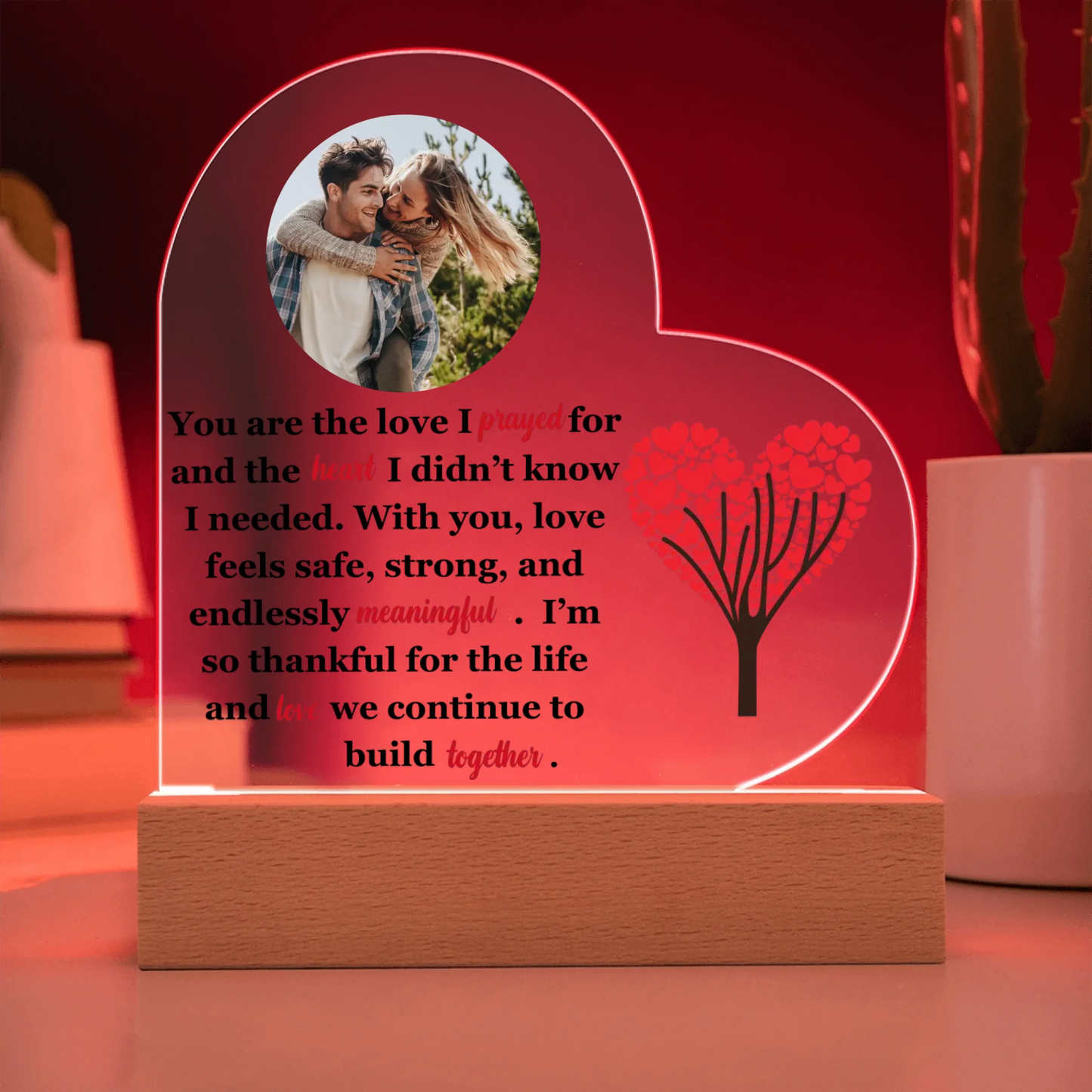 Acrylic Heart LED 12