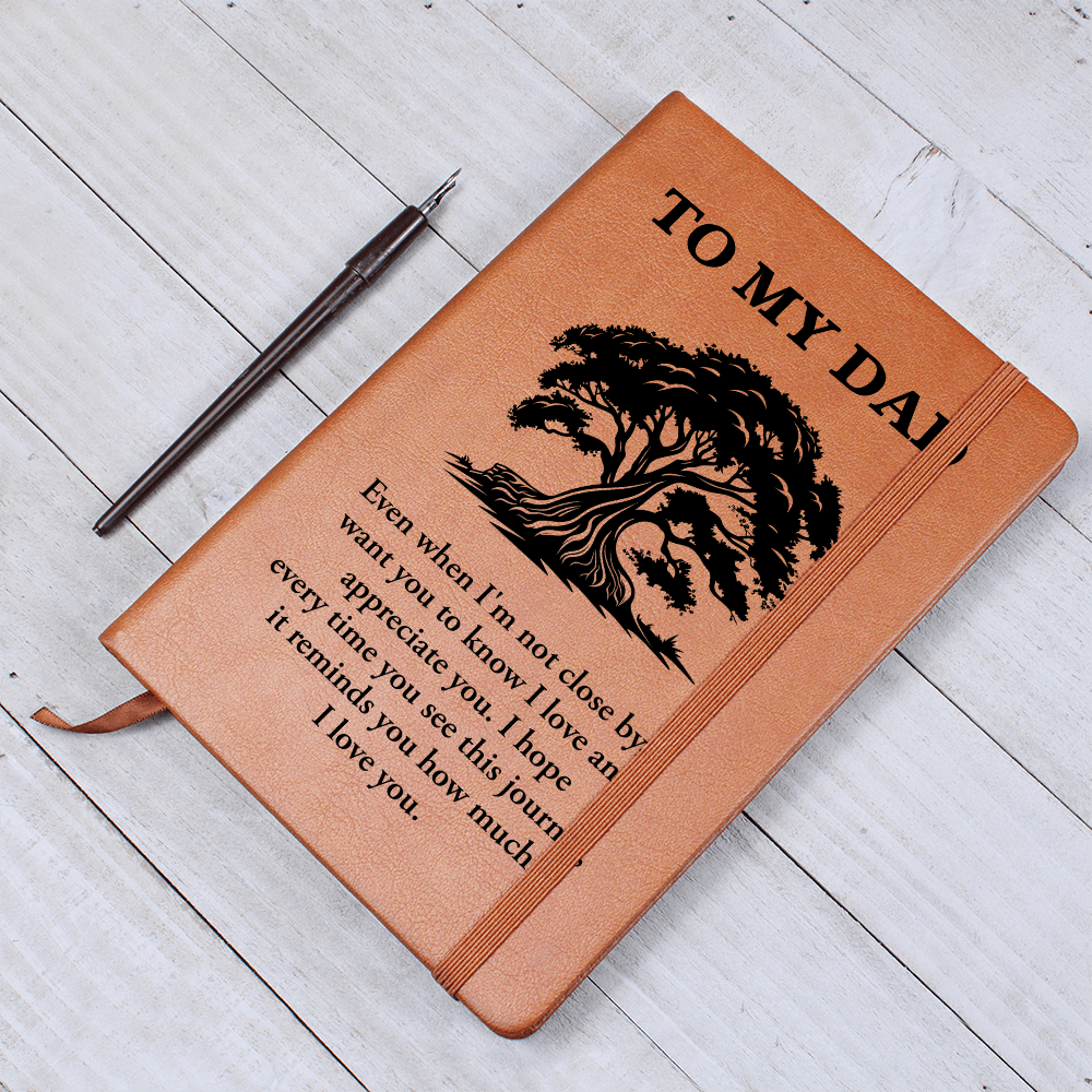 To My Dad - Tree of Life Leather Journal
