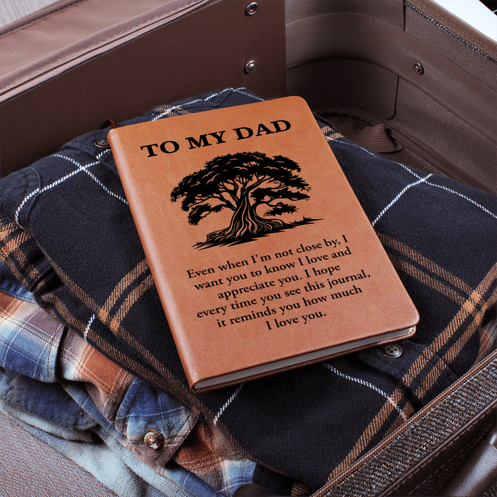 To My Dad - Tree of Life Leather Journal