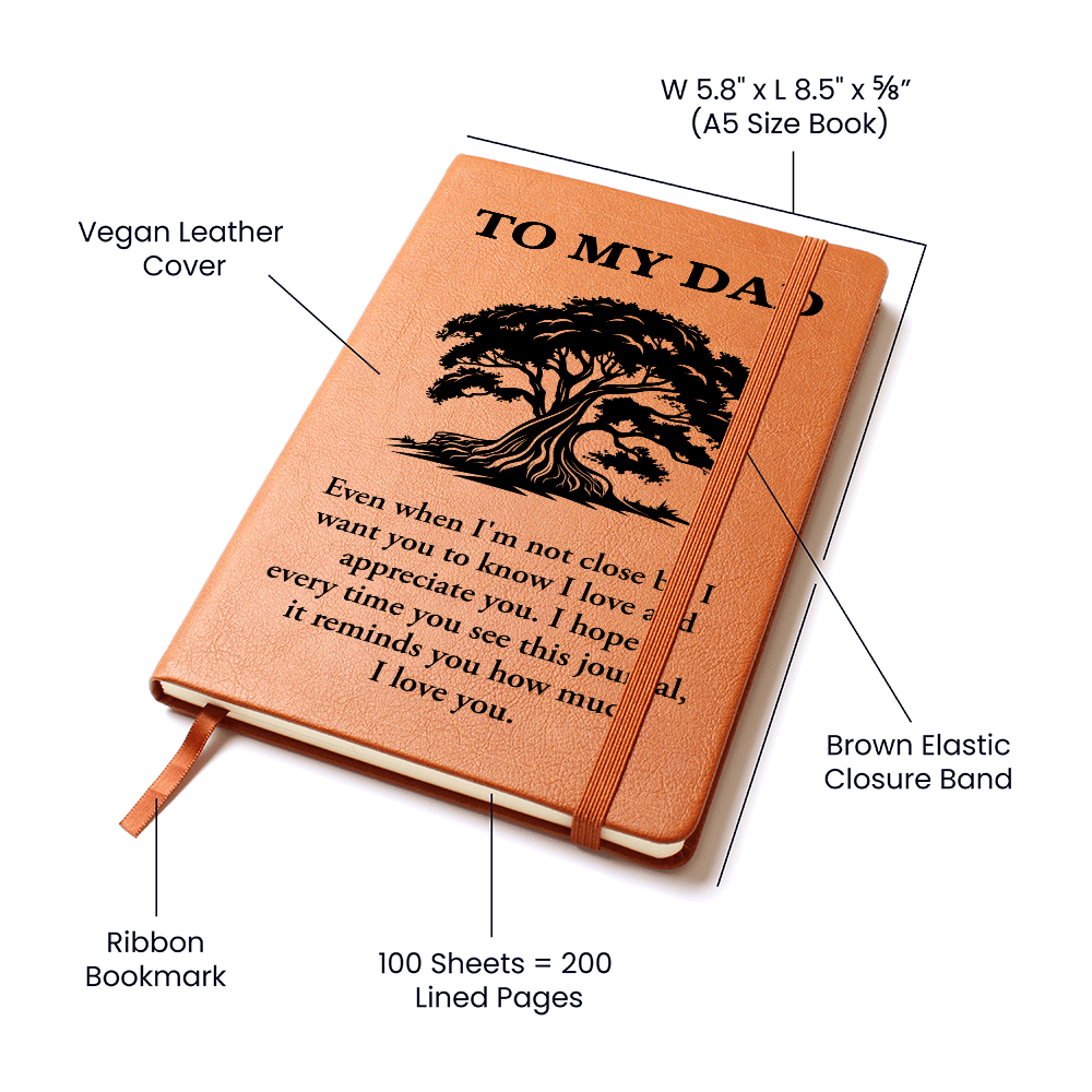 To My Dad - Tree of Life Leather Journal