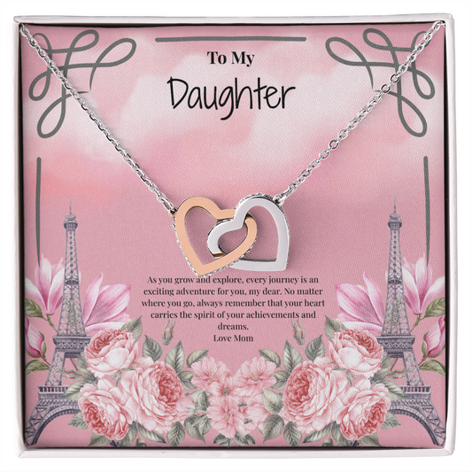 Mother to Daughter Interlocking Hearts Necklace - Your next Journey