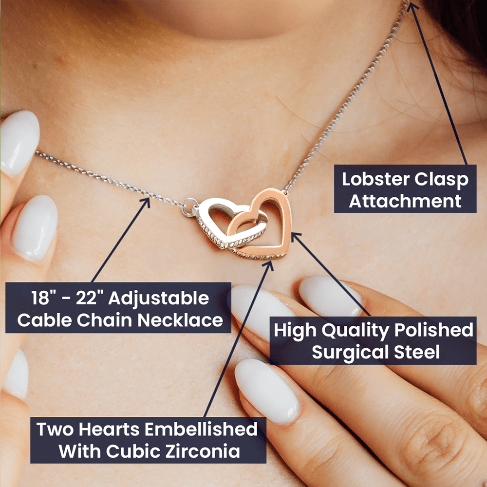 Mother to Daughter Interlocking Hearts Necklace - Your next Journey