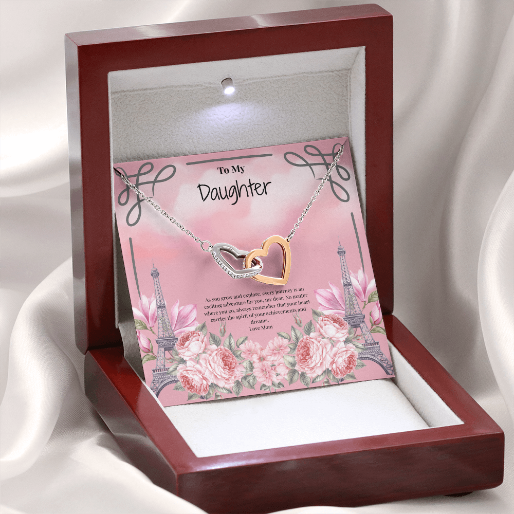 Mother to Daughter Interlocking Hearts Necklace - Your next Journey
