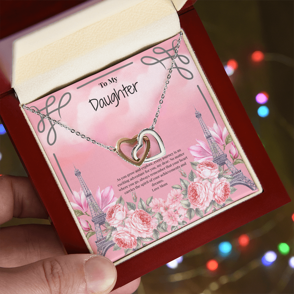 Mother to Daughter Interlocking Hearts Necklace - Your next Journey
