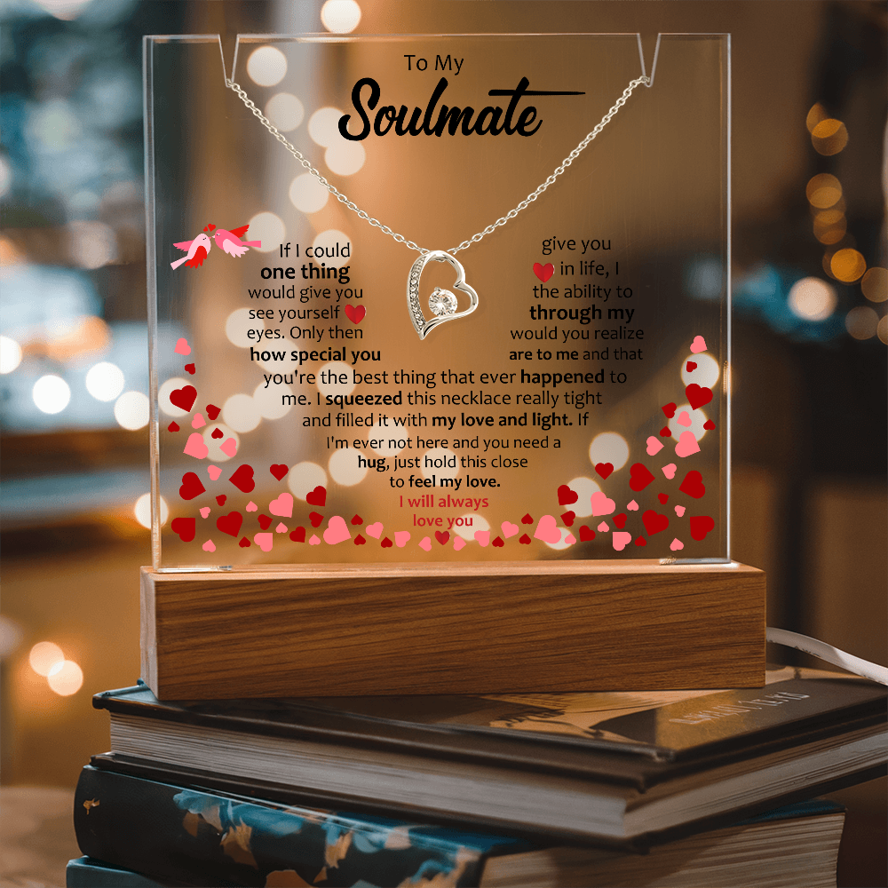 To My Soulmate - Forever Love Necklace Acrylic Bundle