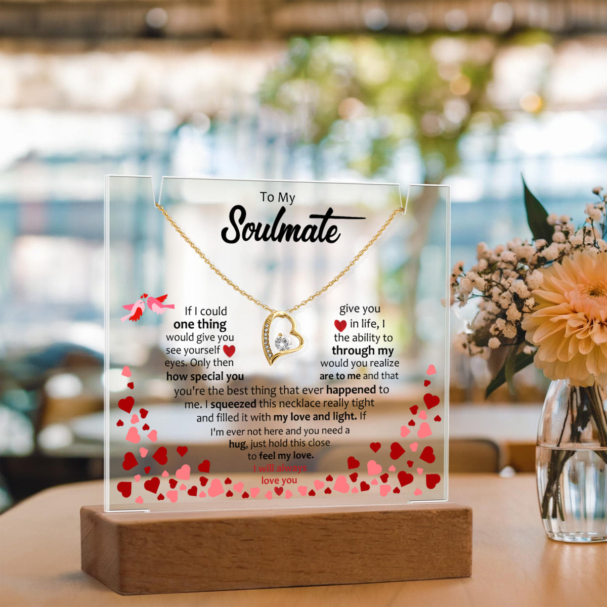 To My Soulmate - Forever Love Necklace Acrylic Bundle