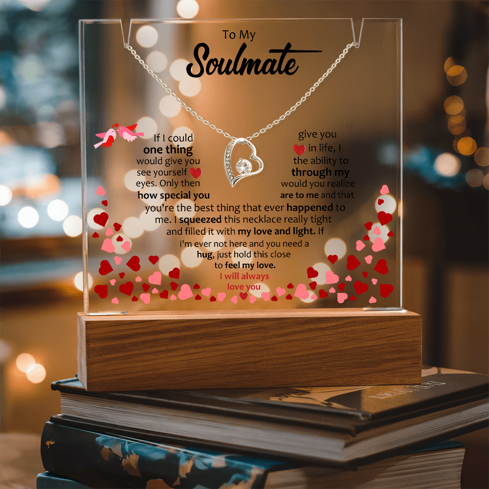 To My Soulmate - Forever Love Necklace Acrylic Bundle
