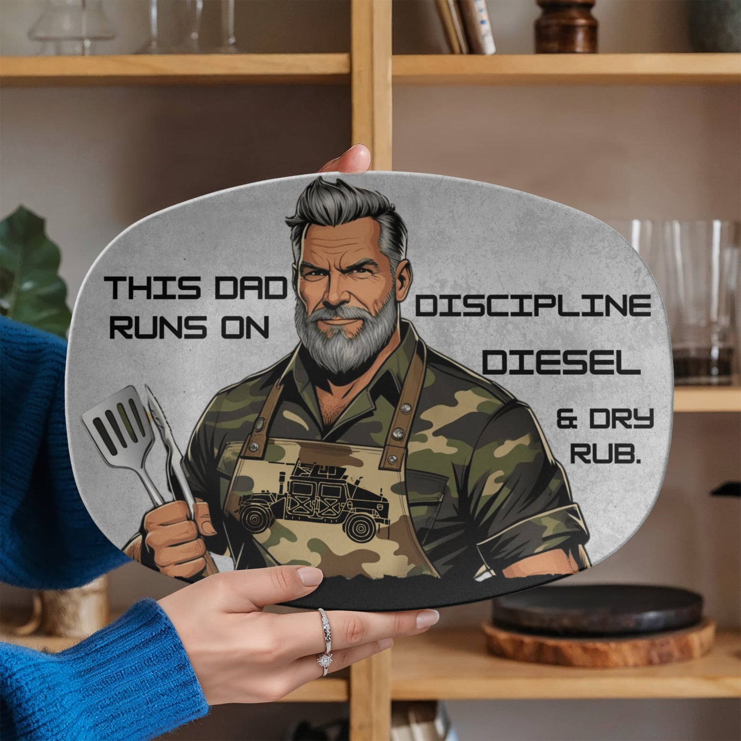 To My Dad - Military Dad Grilling Platter