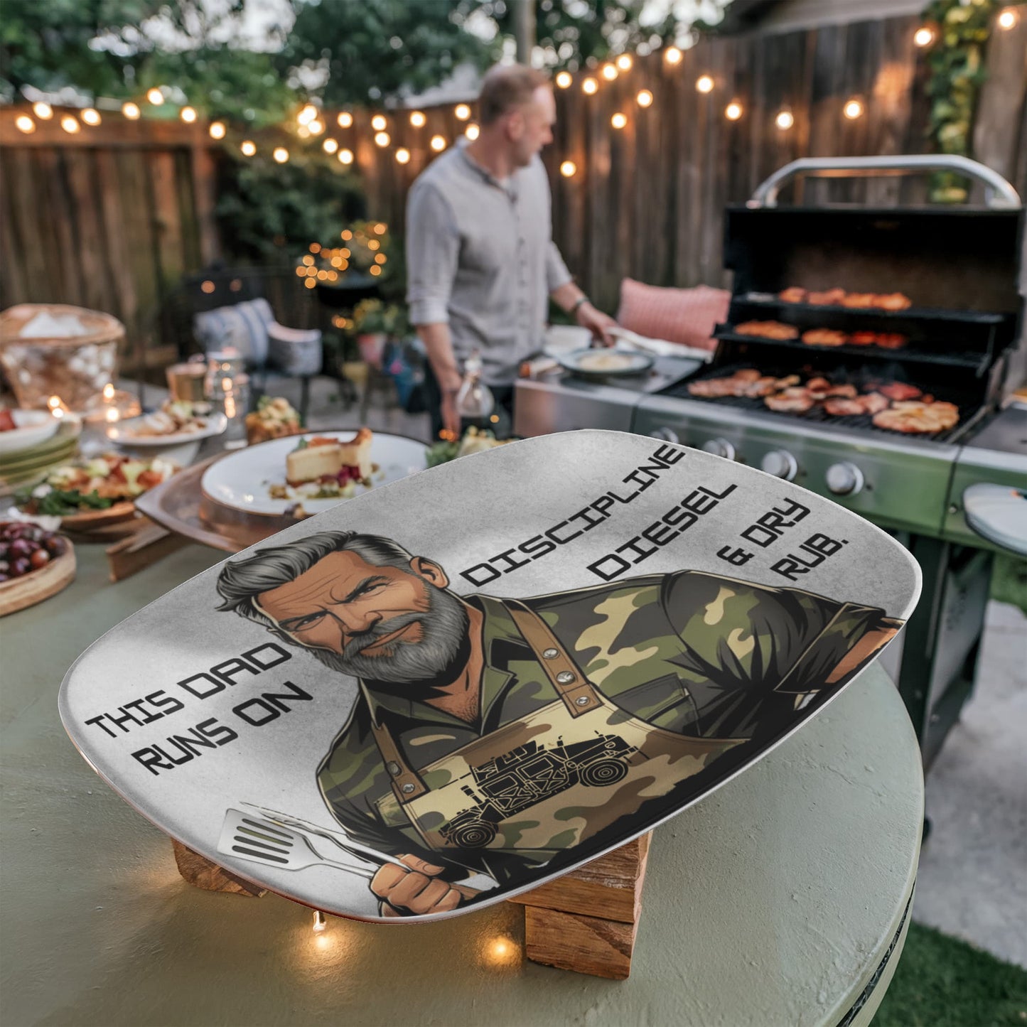 To My Dad - Military Dad Grilling Platter