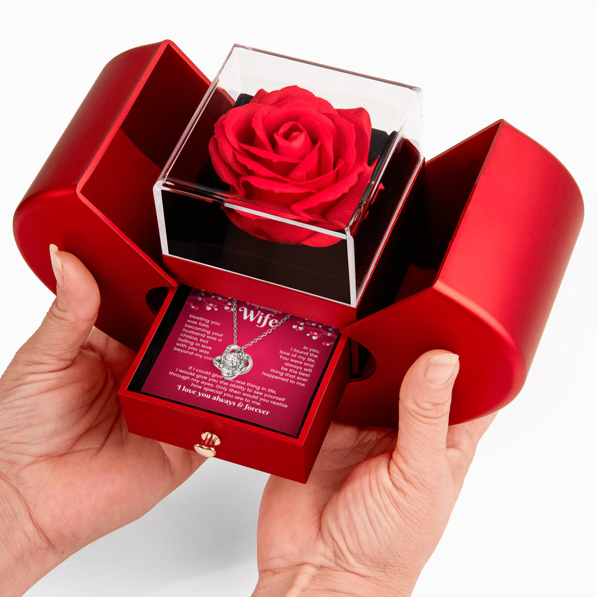 Rose and Love Knot - To My wife