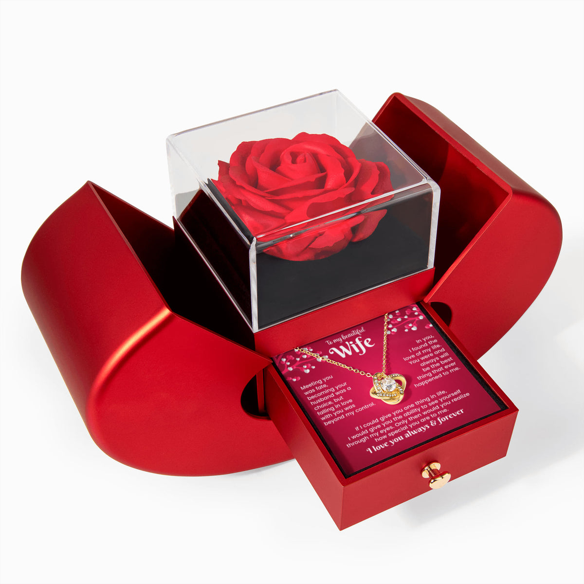 Rose and Love Knot - To My wife