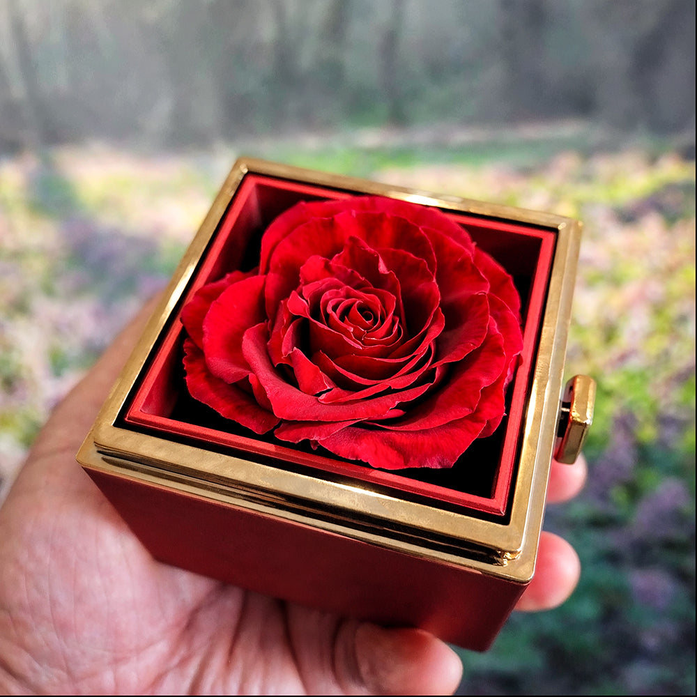 Happy Anniversary Love Knot Necklace in Rose Gift Box- Wife